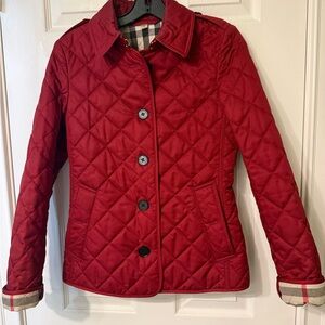 Burberry Quilted Red Women's Puffer Jacket